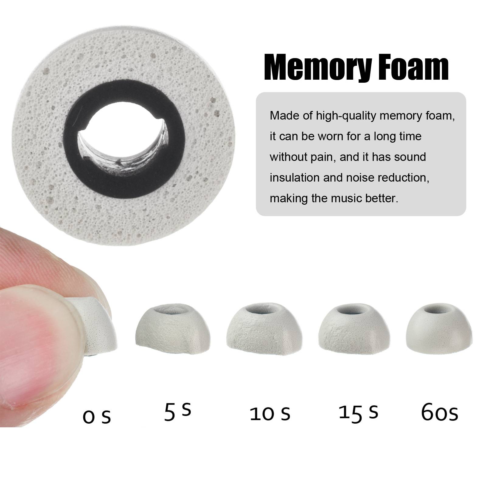Ersatz-Ohrstöpsel mit Memory Foam für Samsung Galaxy Buds Pro Grey