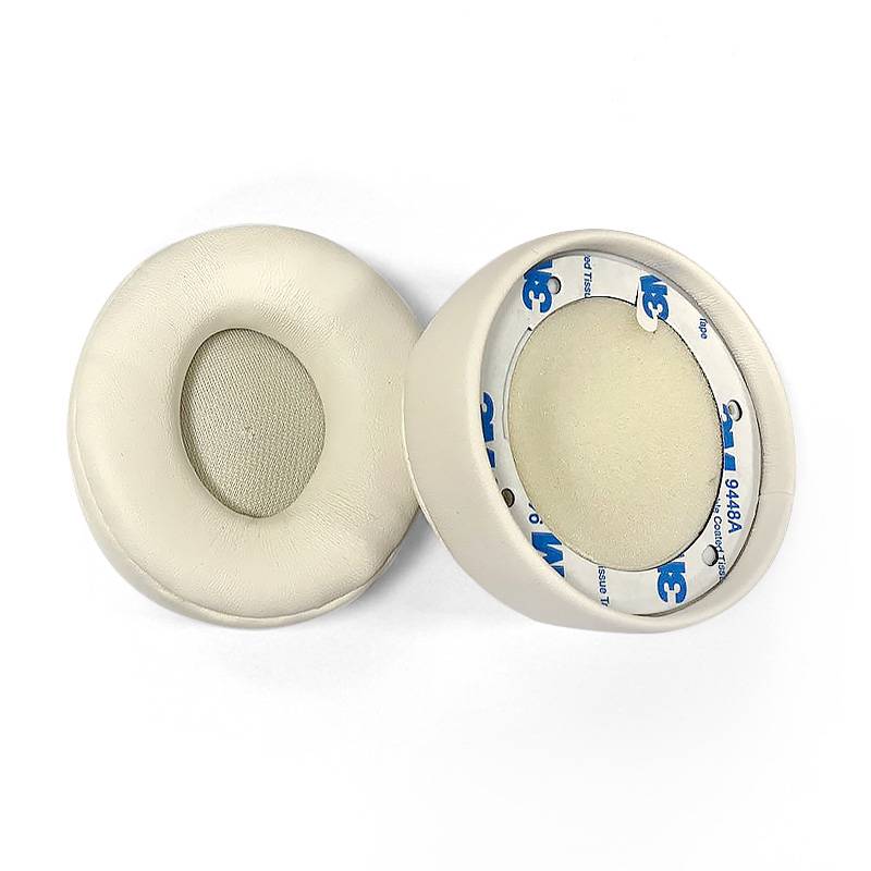 1 Paar PU-Protein-Leder-Ohrpolster für Beats Solo Pro White