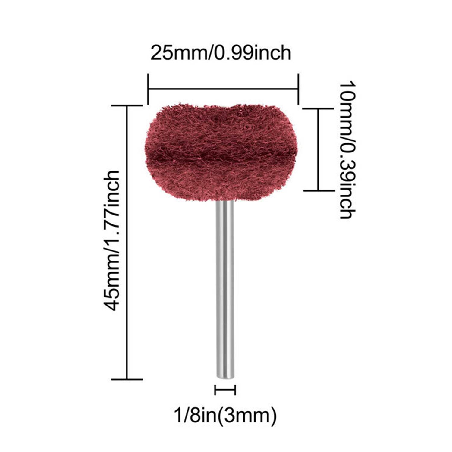 20-teiliges Bohraufsatzset mit Vlies-Schleifpolier- und Polierscheiben MultiColor