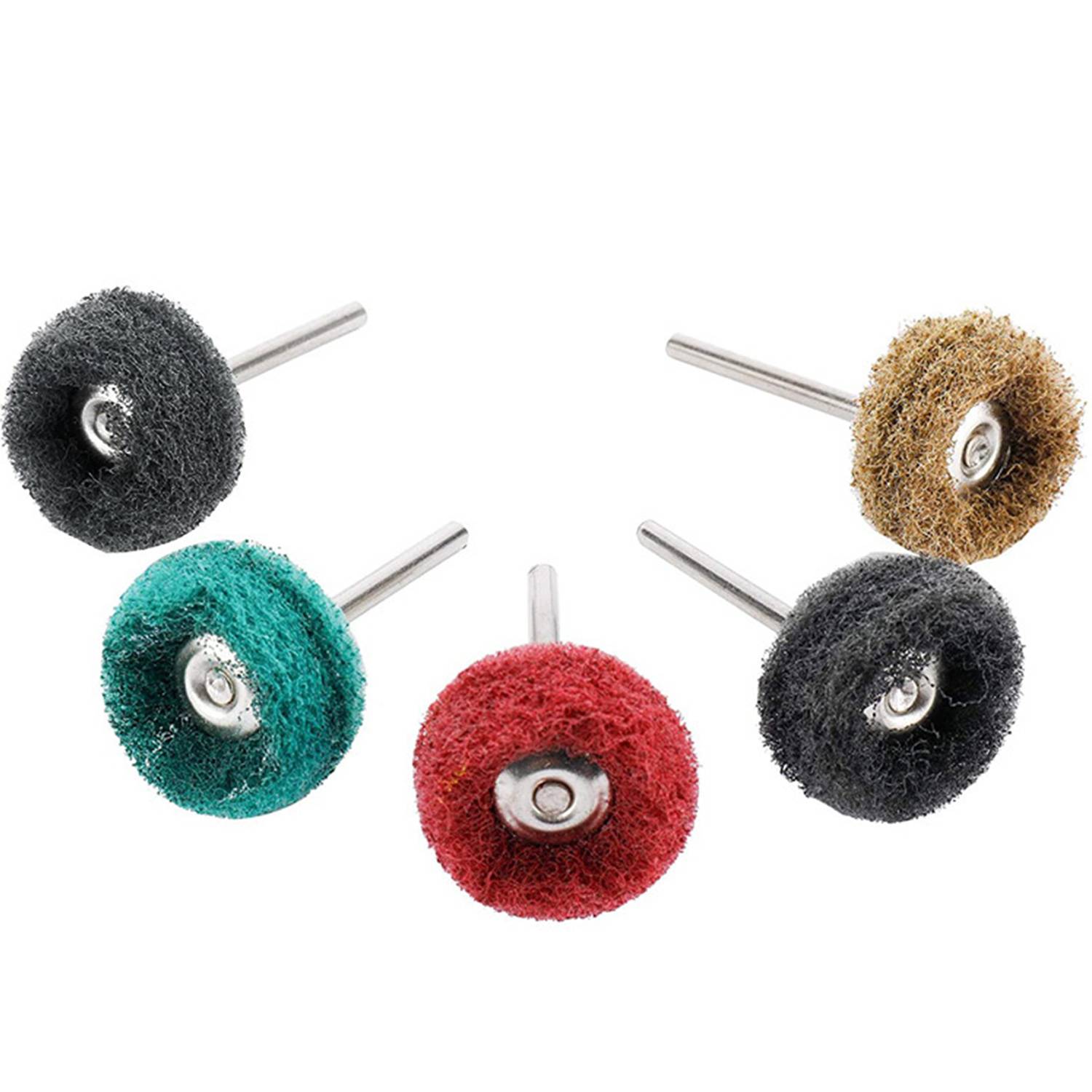 20-teiliges Bohraufsatzset mit Vlies-Schleifpolier- und Polierscheiben MultiColor