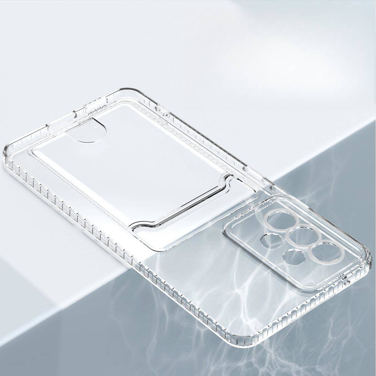 Transparente Schutzhülle mit Kartenhalter für Samsung Samsung Galaxy S24 Plus