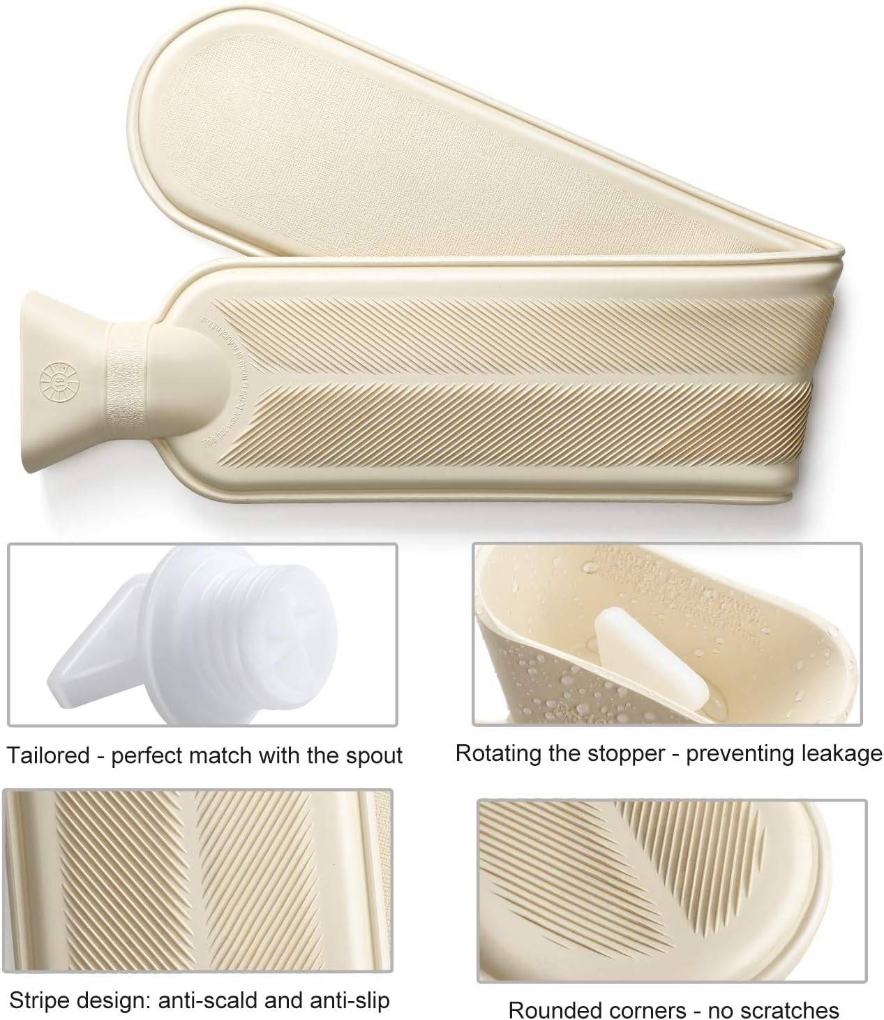 Wärmeflasche mit Strickbezug DarkGrey