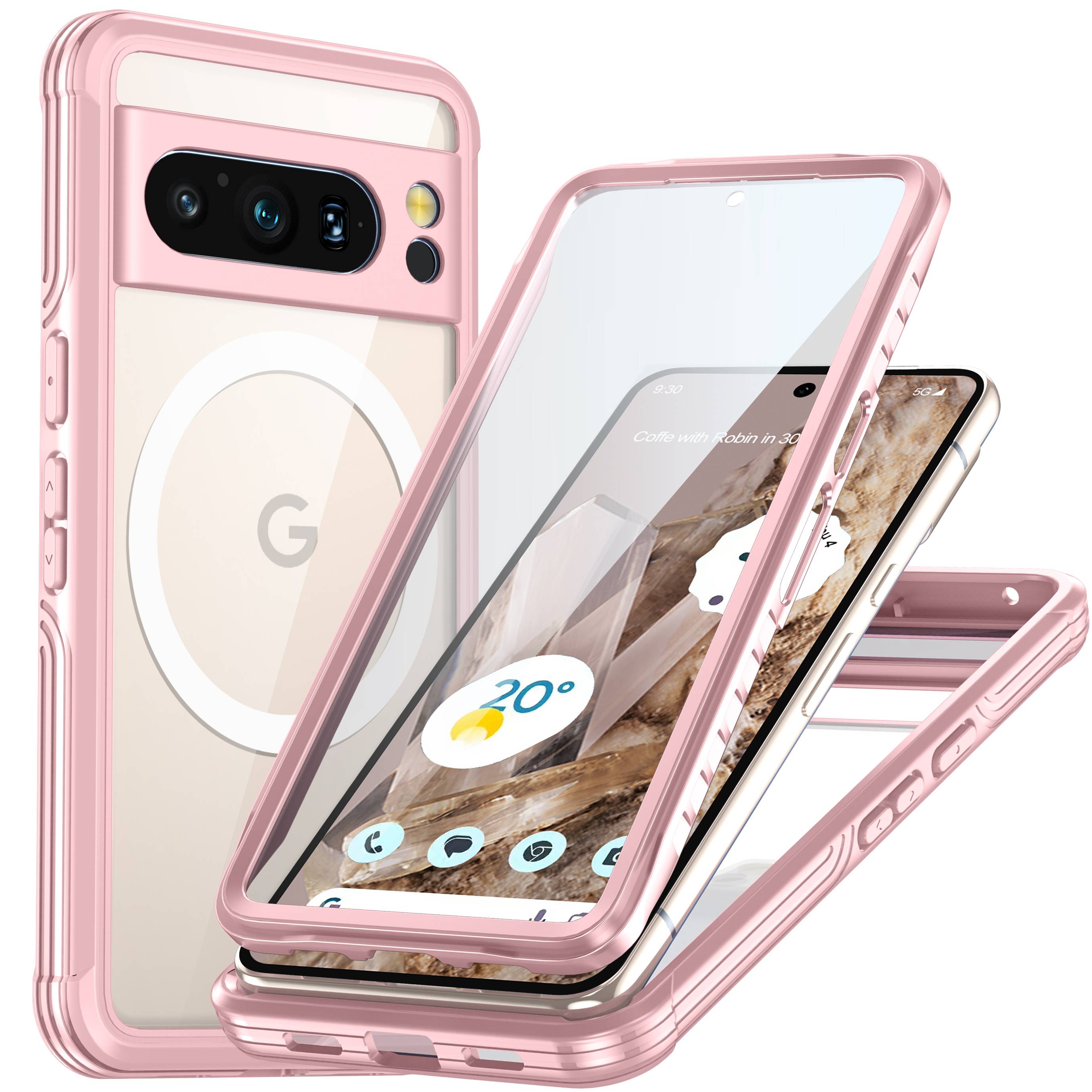 Magnetische Hülle für Google Pixel 8 Pro Pink