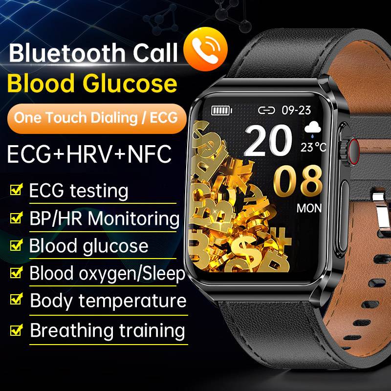 Smartwatch mit EKG-Herzüberwachung/Bluetooth-Anrufen/Bluetooth-Musik Black