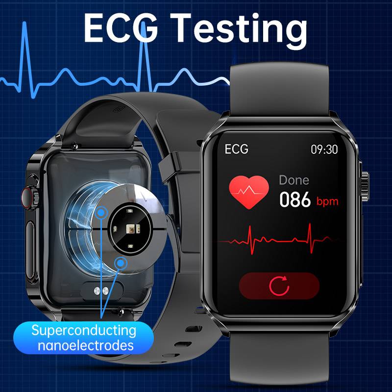 Smartwatch mit EKG-Herzüberwachung/Bluetooth-Anrufen/Bluetooth-Musik Black