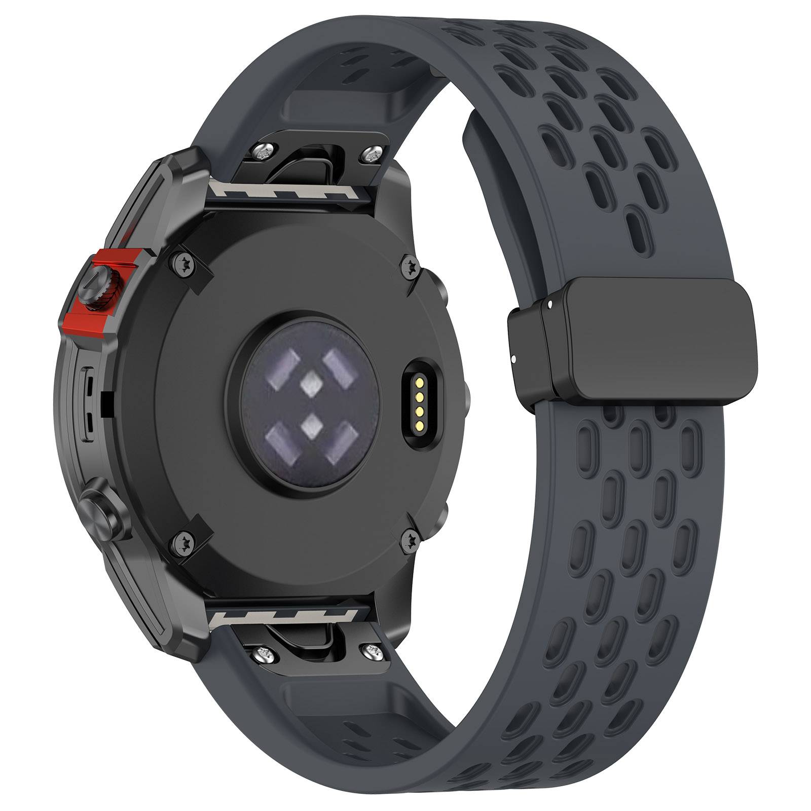 22 mm Silikonarmband für Garmin Epix Pro 47 mm/Fenix 7/Fenix 7 Pro DarkGrey