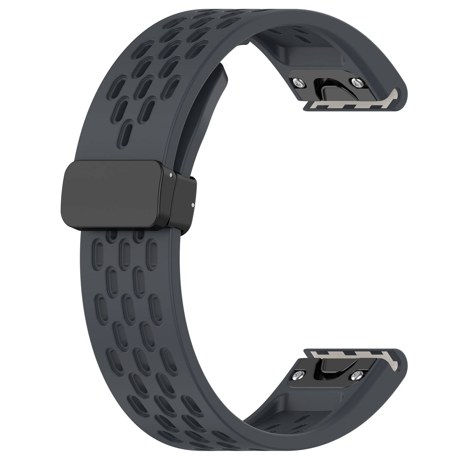 22 mm Silikonarmband für Garmin Epix Pro 47 mm/Fenix 7/Fenix 7 Pro DarkGrey