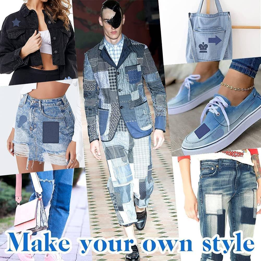 Selbstklebende Reparaturflicken für Kleidung - 10 Stück Black