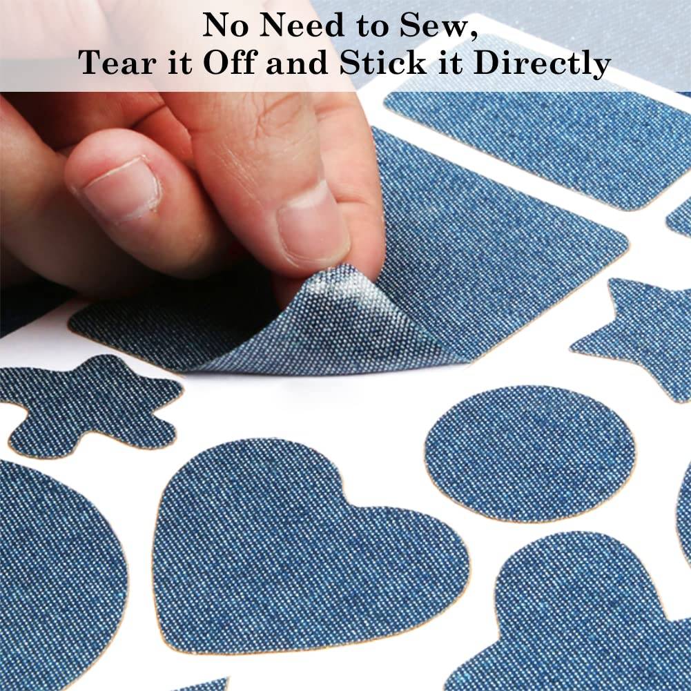 Selbstklebende Reparaturflicken für Kleidung - 10 Stück Black