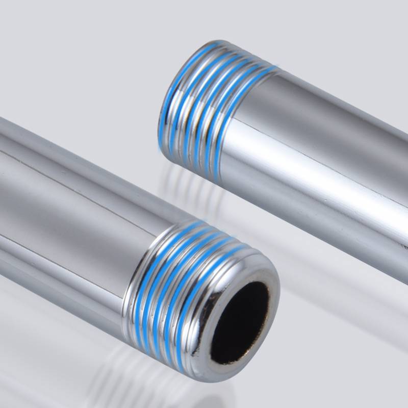 90° abgewinkeltes Duschverlängerungsrohr Silver