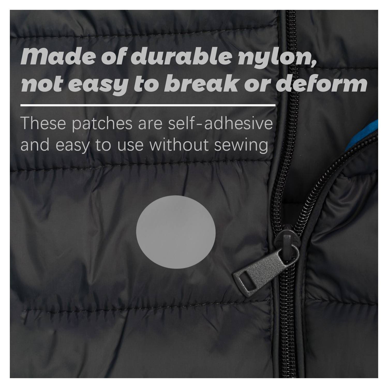 Selbstklebende wasserdichte Reparaturflicken für Kleidung White