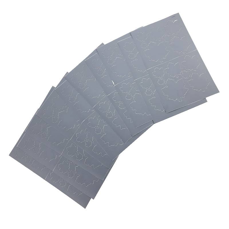 Selbstklebender Reparaturflicken im Ahornblatt-Design 10-teilig Grey