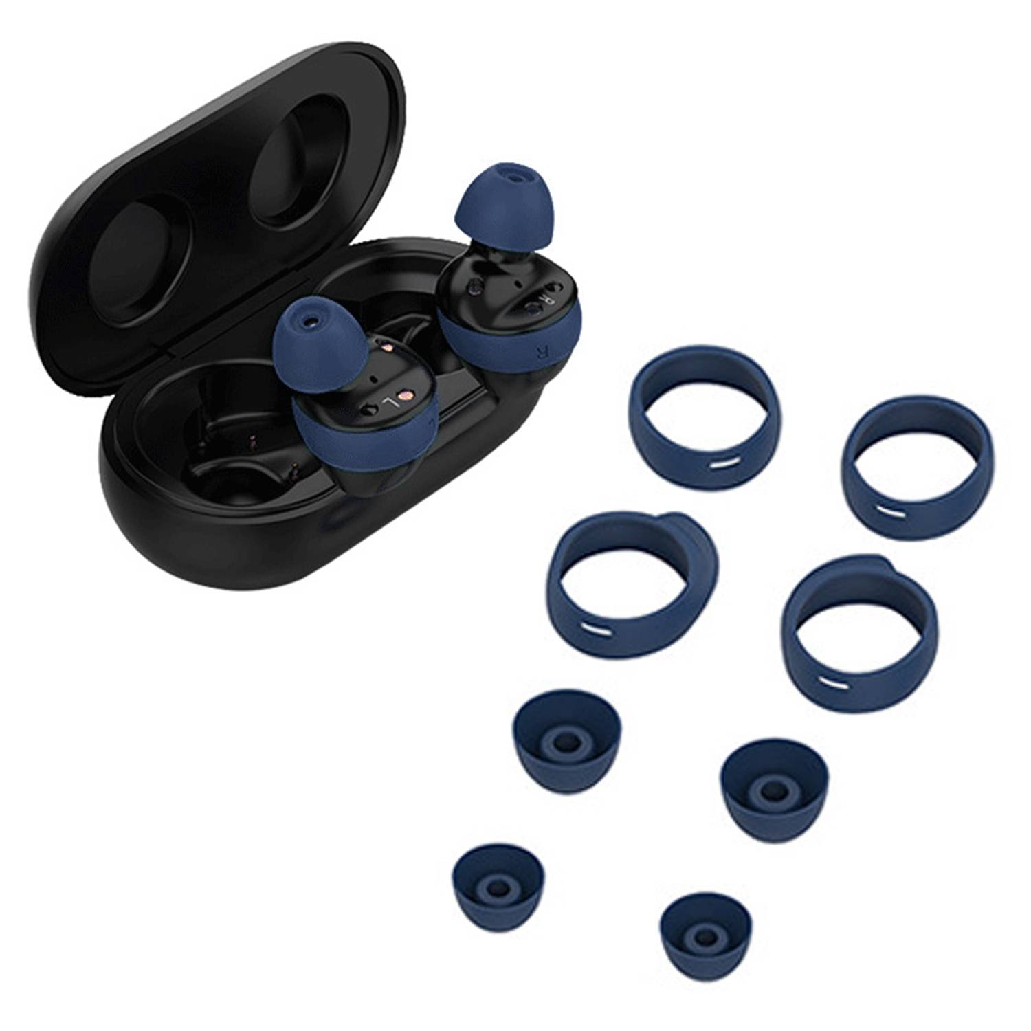 4 Paar Silikon-Ohrstöpsel Ohrkappen für Samsung Galaxy Buds SM-R170 Blue