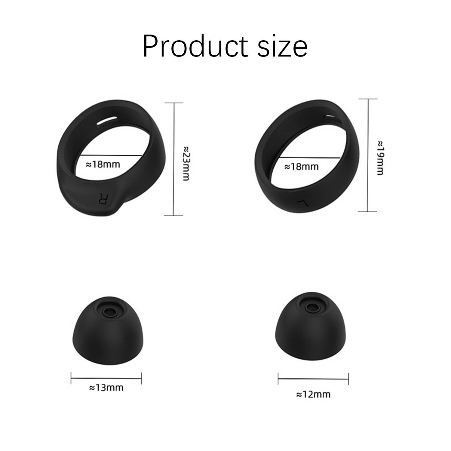 4 Paar Silikon-Ohrstöpsel Ohrkappen für Samsung Galaxy Buds SM-R170 Blue