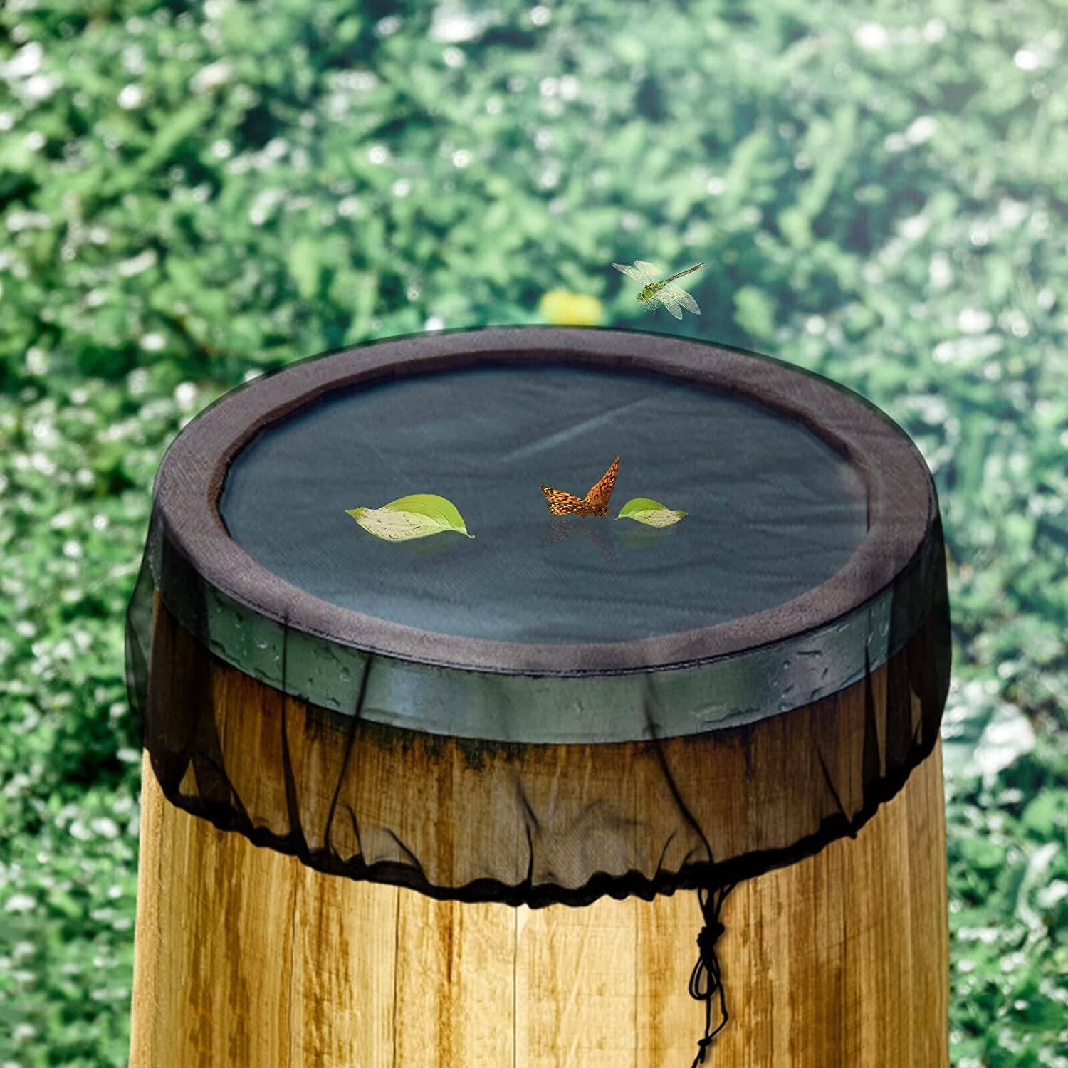 Regentonnen-Netzabdeckung für Wassersammeleimer – schützt vor Insekten, Laub und Schmutz M / 85 cm