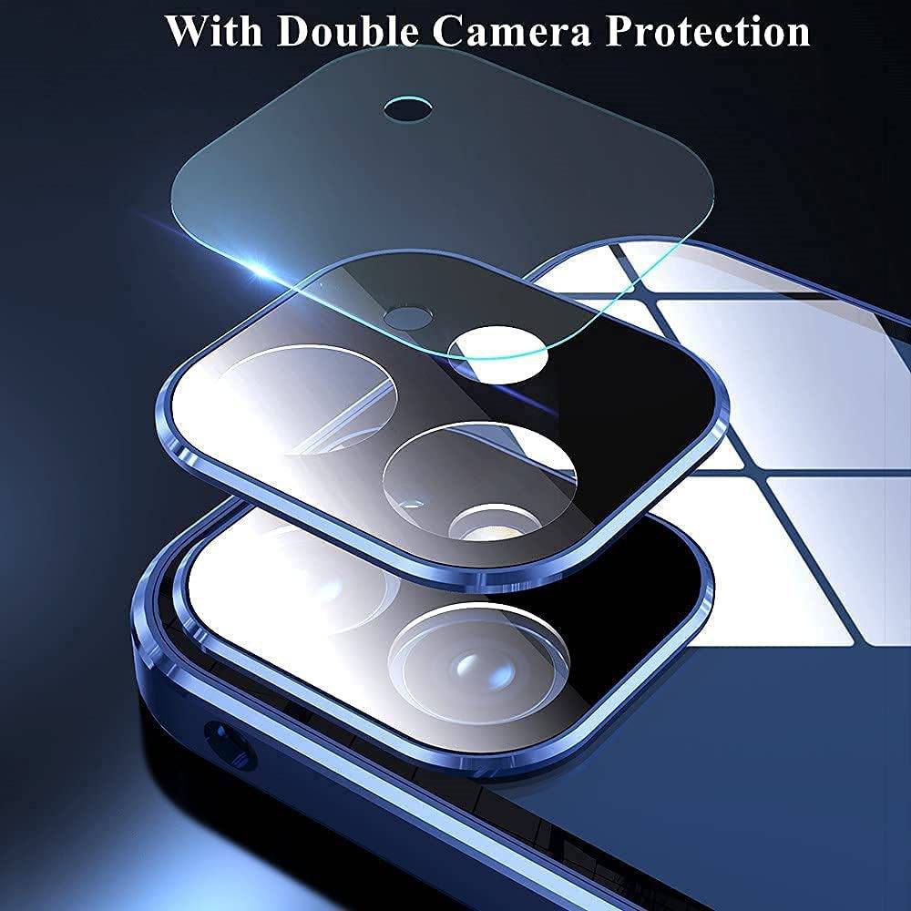 Doppelseitige magnetische Handyhülle für das iPhone Black iPhone 15 Pro