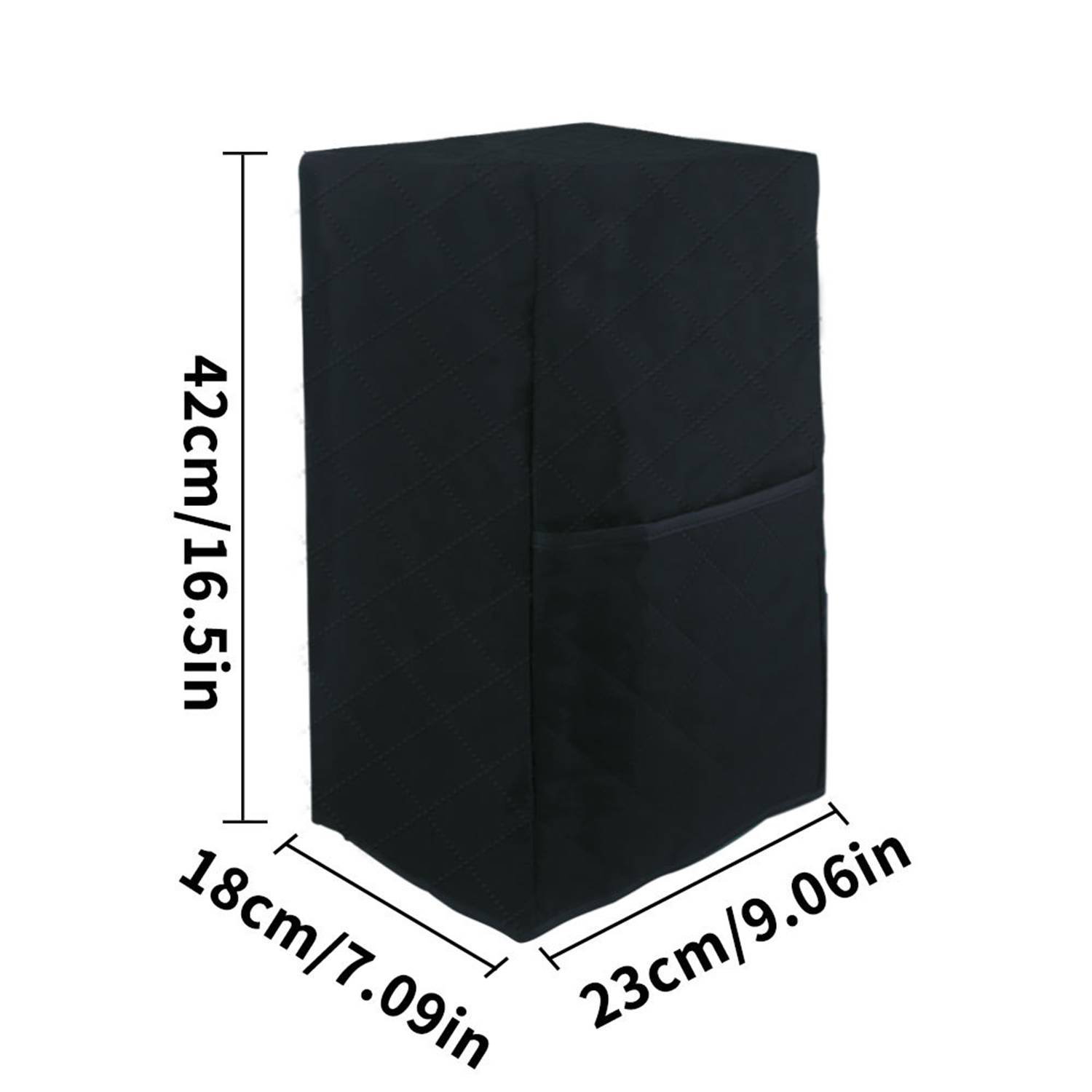 Mixer-Staubschutz, Küchenmixer-Abdeckungen mit Vordertasche Black