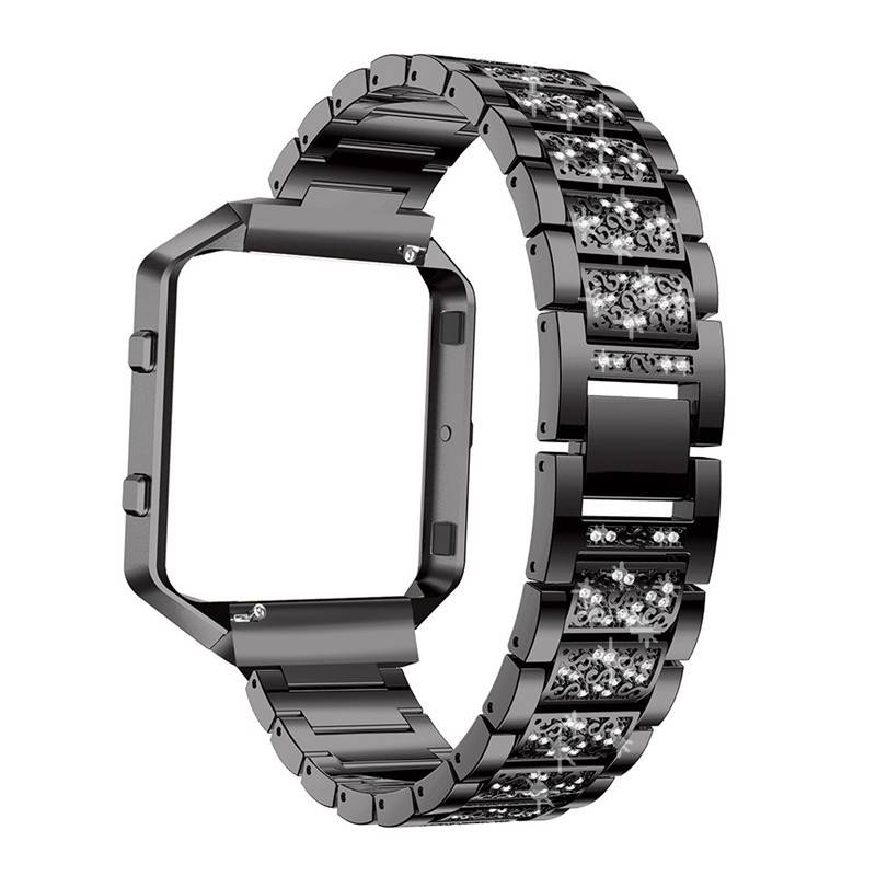 Uhrenarmband mit Schutzrahmen für Fitbit Blaze Black
