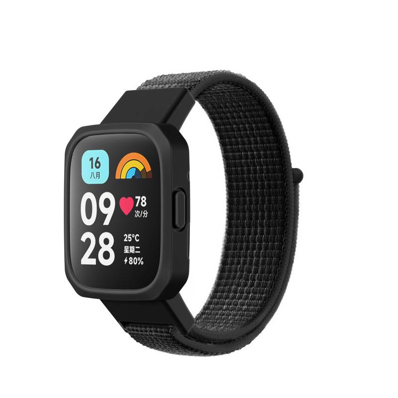 Nylon-Uhrenarmband für Redmi Watch 3 Black
