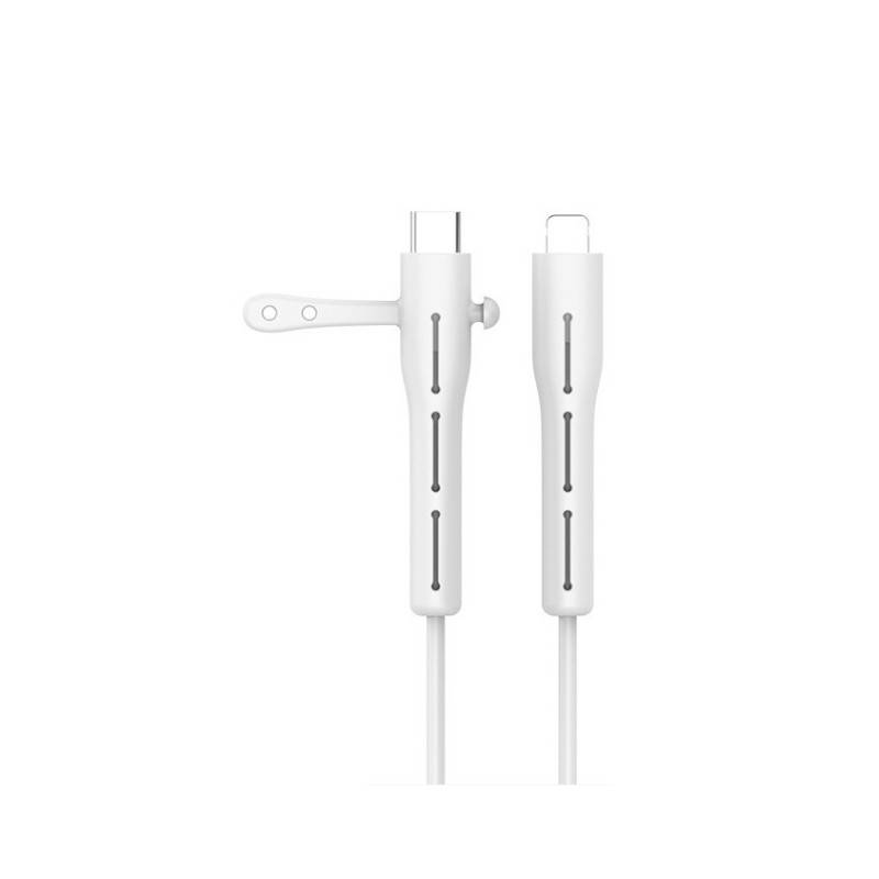 Ladekabelschutz, Drahtschutzspirale, kompatibel mit iPhone 18 W/20 W White