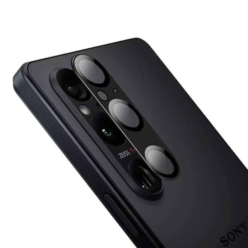 Kratzfeste Kameralinsenabdeckung für Sony Xperia 1 V Black