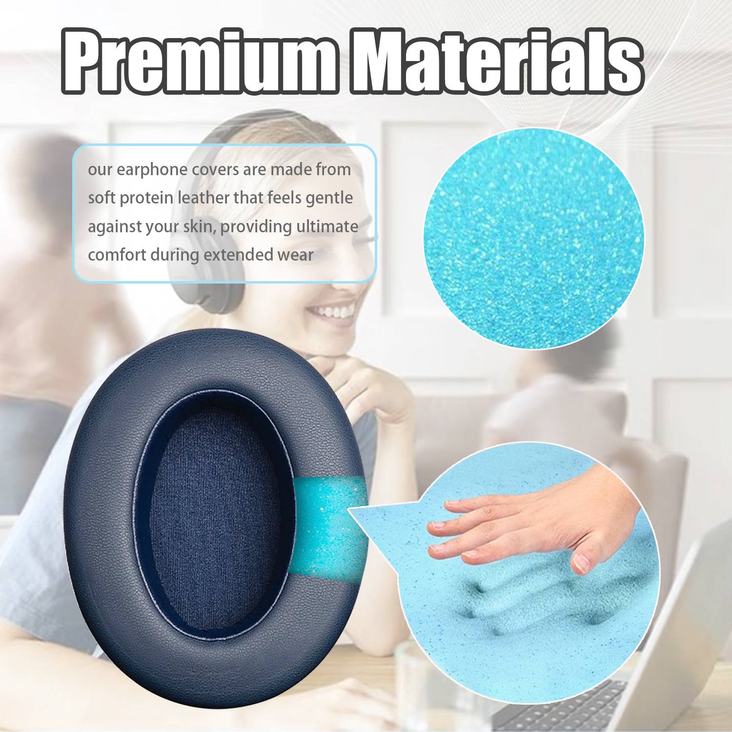 Ohrpolster für Sony WH-XB910N Blue