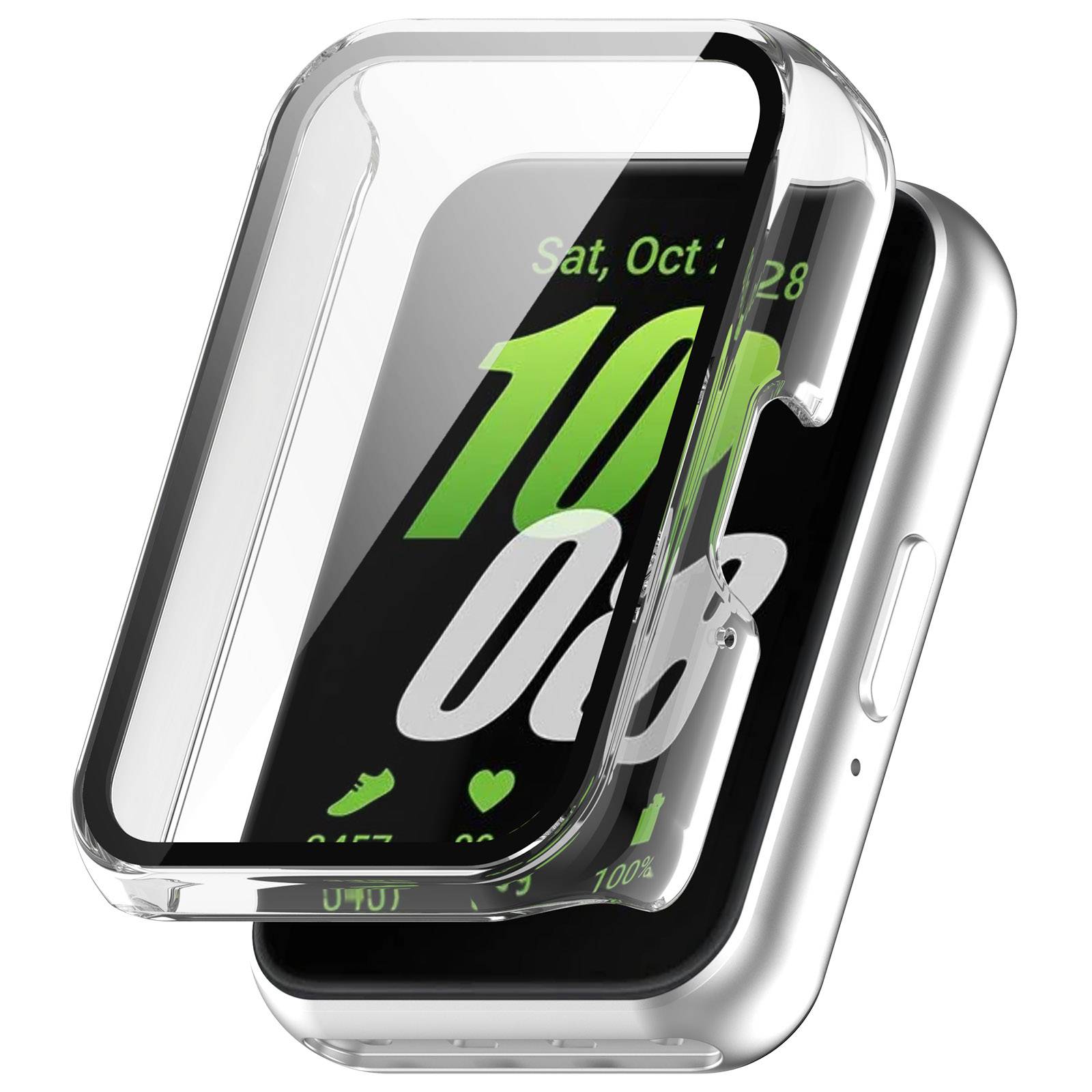 Abdeckung mit Displayschutzfolie aus gehärtetem Glas für Samsung Galaxy Fit 3 (SM-R390) Transparent