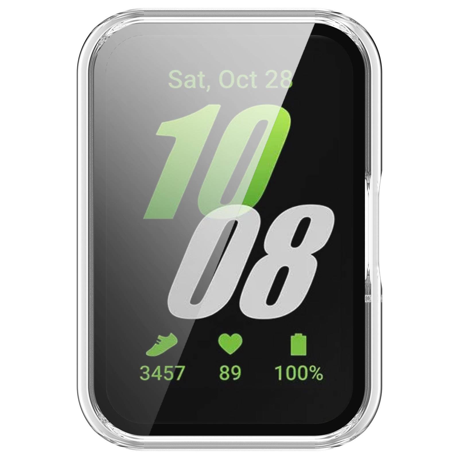 Abdeckung mit Displayschutzfolie aus gehärtetem Glas für Samsung Galaxy Fit 3 (SM-R390) Transparent