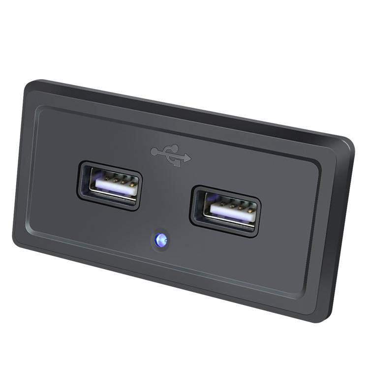 Autoladegerät-Ladepanel mit 2 USB-Anschlüssen