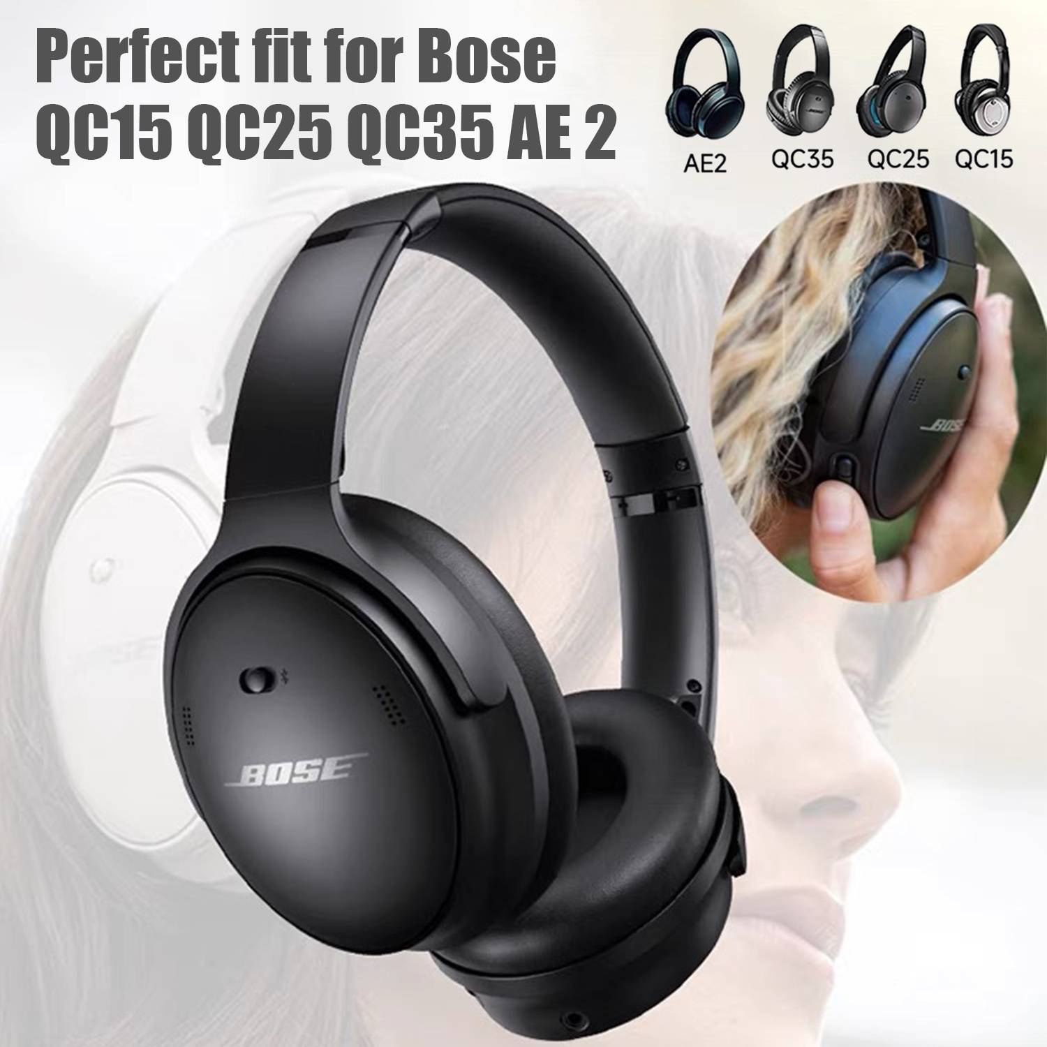 Ohrpolster Ersatz für Bose QC15 QC25 QC35 AE 2 Beige