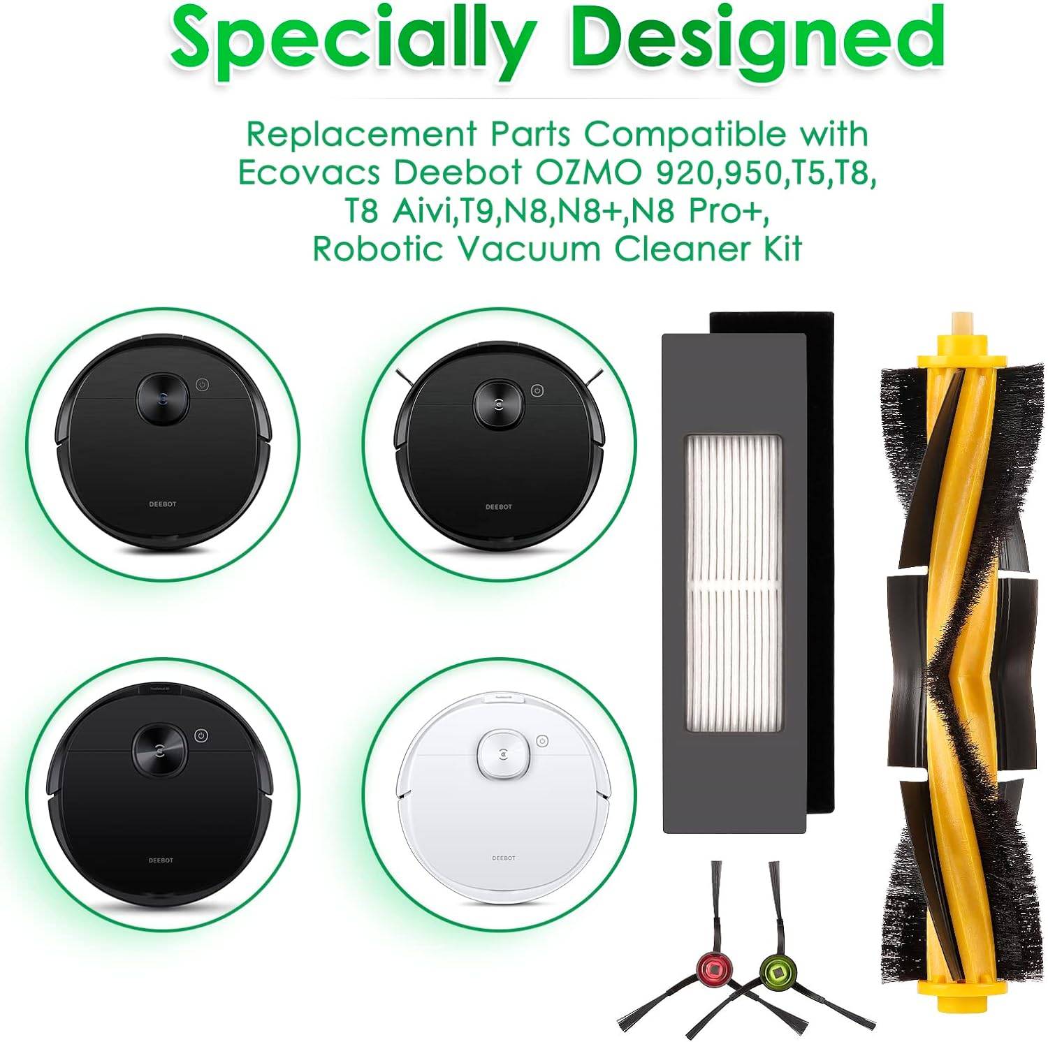 Zubehör Ecovacs Deebot OZMO 920, 950, T5, T8 AIVI Max 10 Teile MultiColor