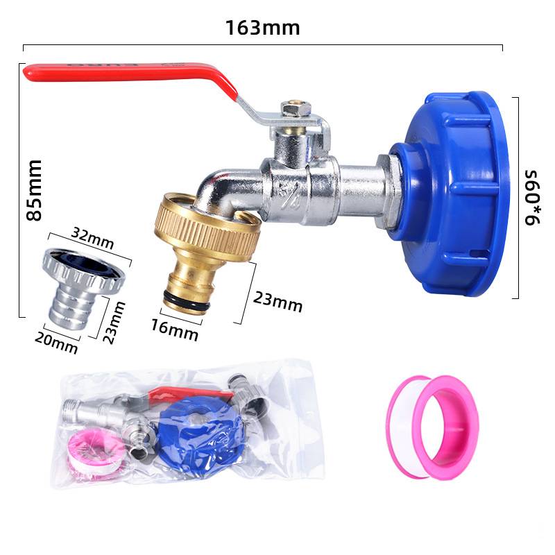 Hahn mit Adapter für IBC-Tank 3/4 Zoll Legierungshahn