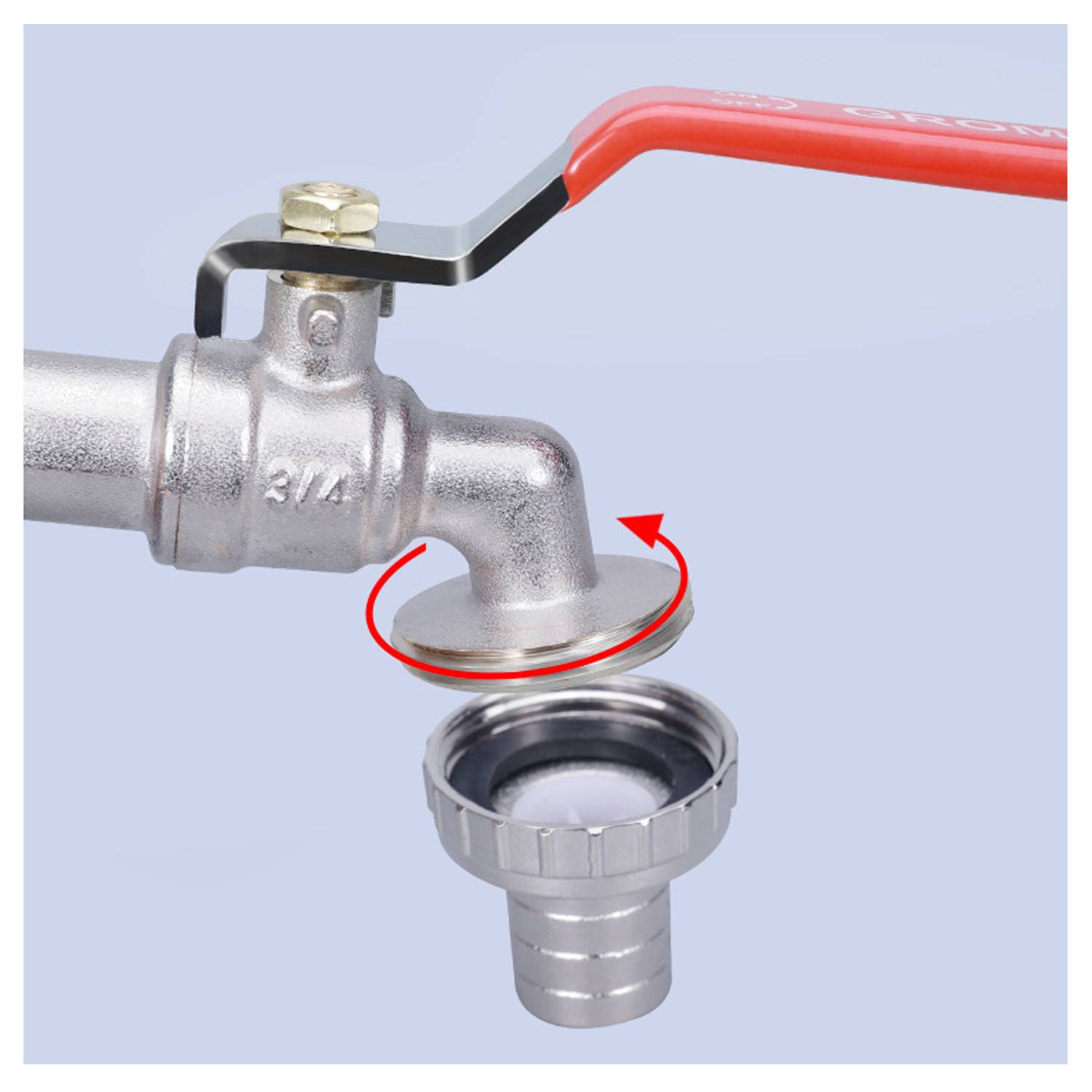 Hahn mit Adapter für IBC-Tank 3/4 Zoll Legierungshahn