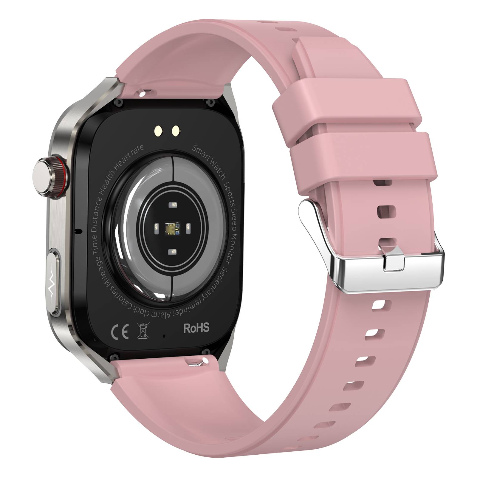 Smartwatch mit EKG, Herzfrequenz, Blutdruck, Schlaf, Schrittzähler Pink