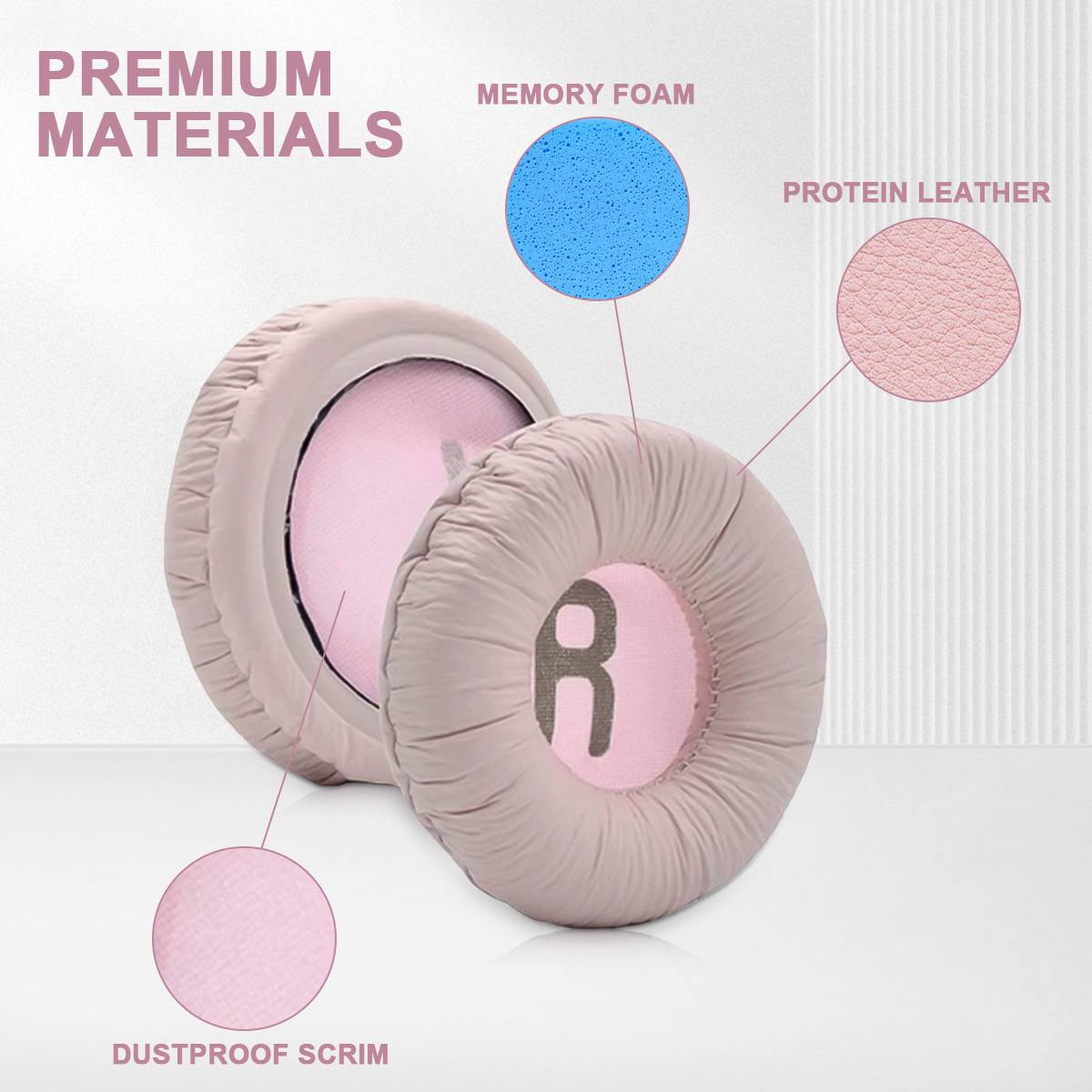 Ohrpolster und Kopfbügelkissen JBL T450/T500 BT, Tune600, 510BT, JR300 Pink