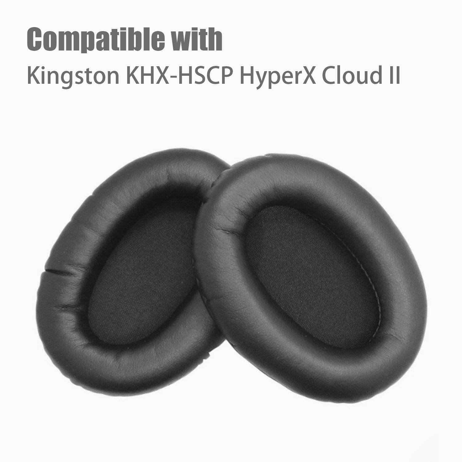 Ohrpolster für Kingston KHX-HSCP HyperX Cloud II Schwarz ProteinleatherEarpads