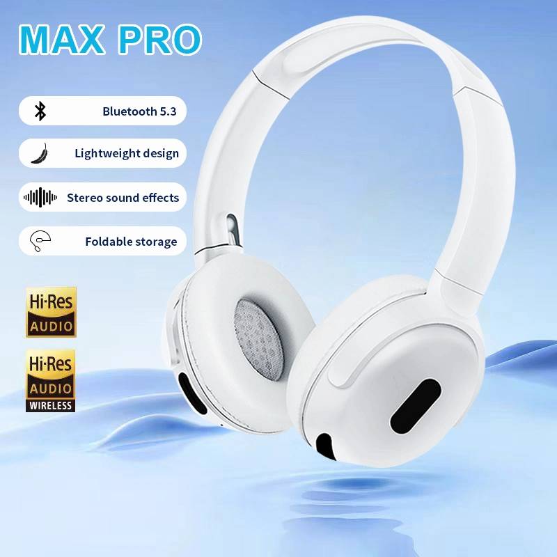 Kabellose Stereo-Kopfhörer mit Bluetooth 5.3 und extrem langer Akkulaufzeit White