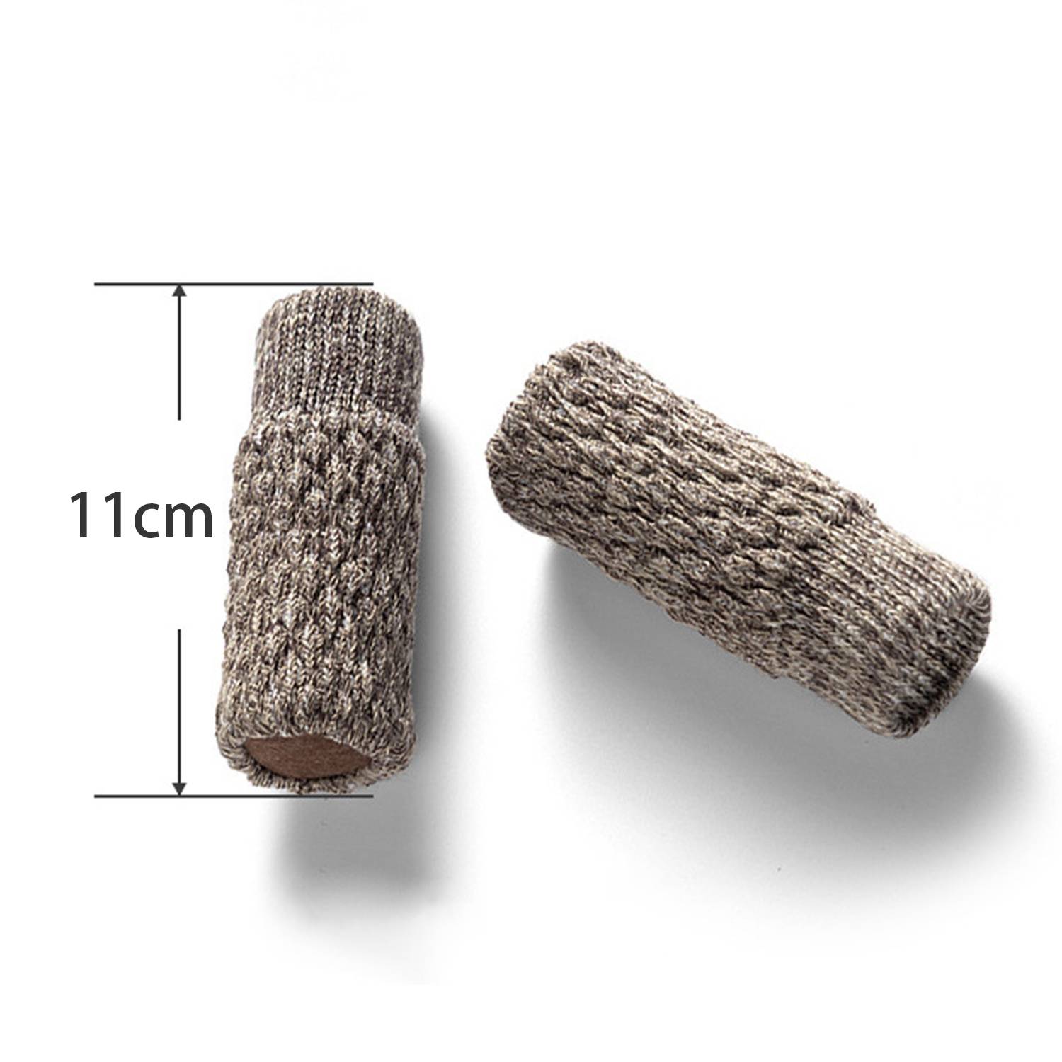 Gestrickte Stuhlsocken / Möbelfüße, 16er-Pack Khaki