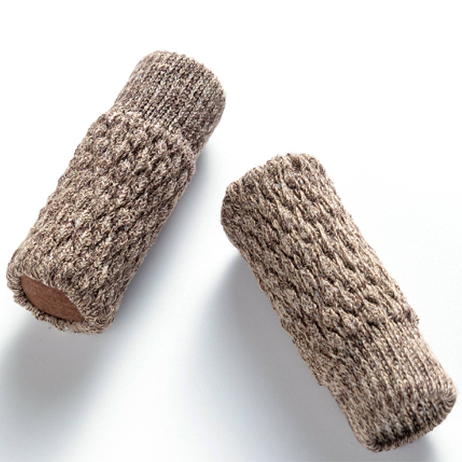 Gestrickte Stuhlsocken / Möbelfüße, 16er-Pack Khaki