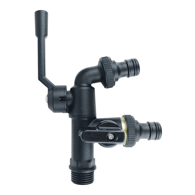 Wasserhahn mit zwei Ausgängen und Ventil Kupfer