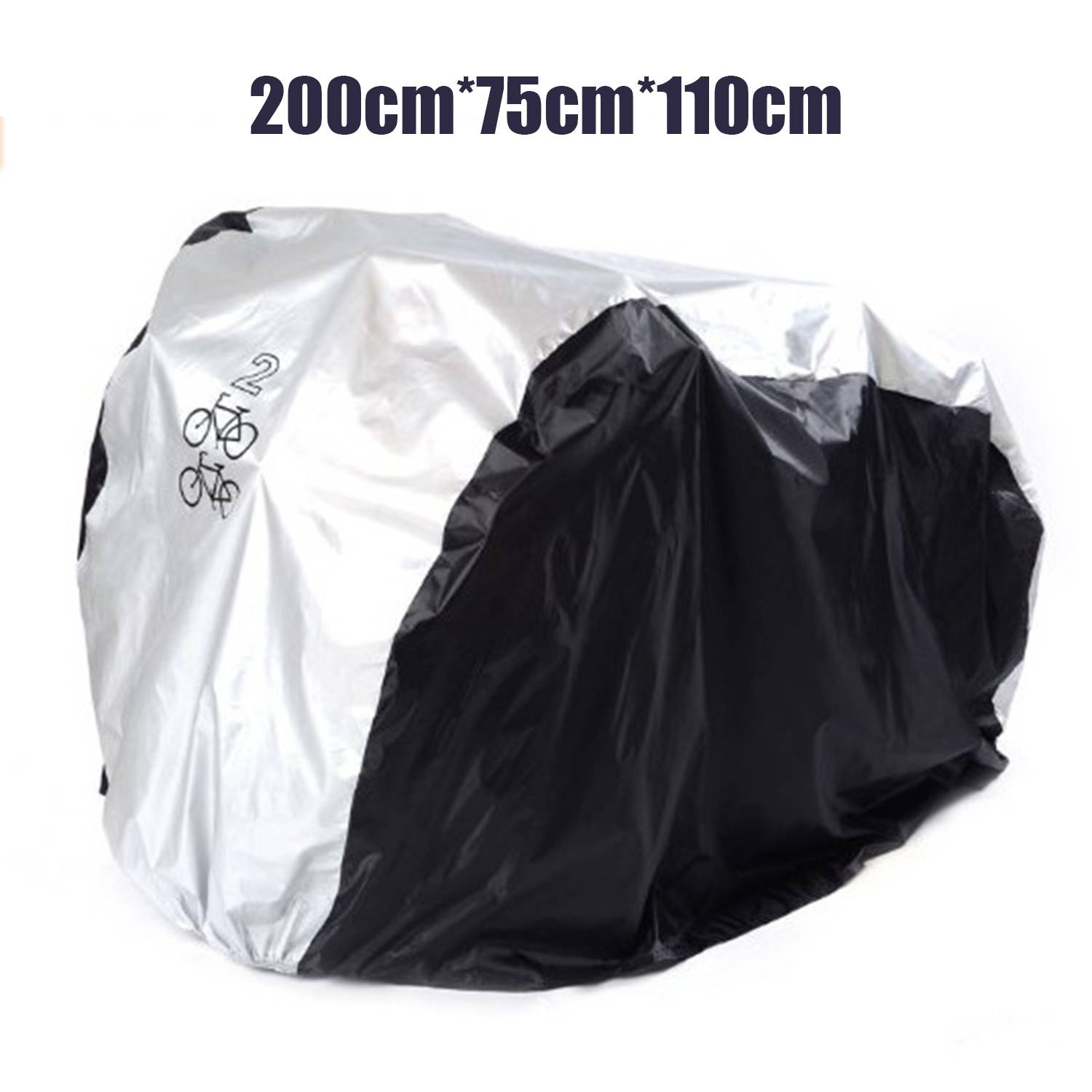 Wasserdichte Fahrradabdeckung / Abdeckung für 2 Fahrräder Black