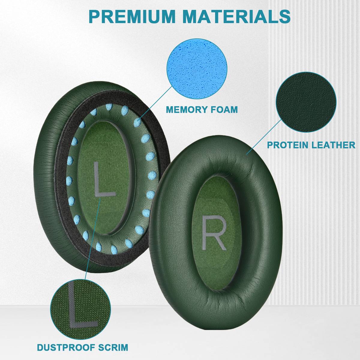 Ohrpolster für Bose QC45 QC35 QuietComfort 45 Bamboo