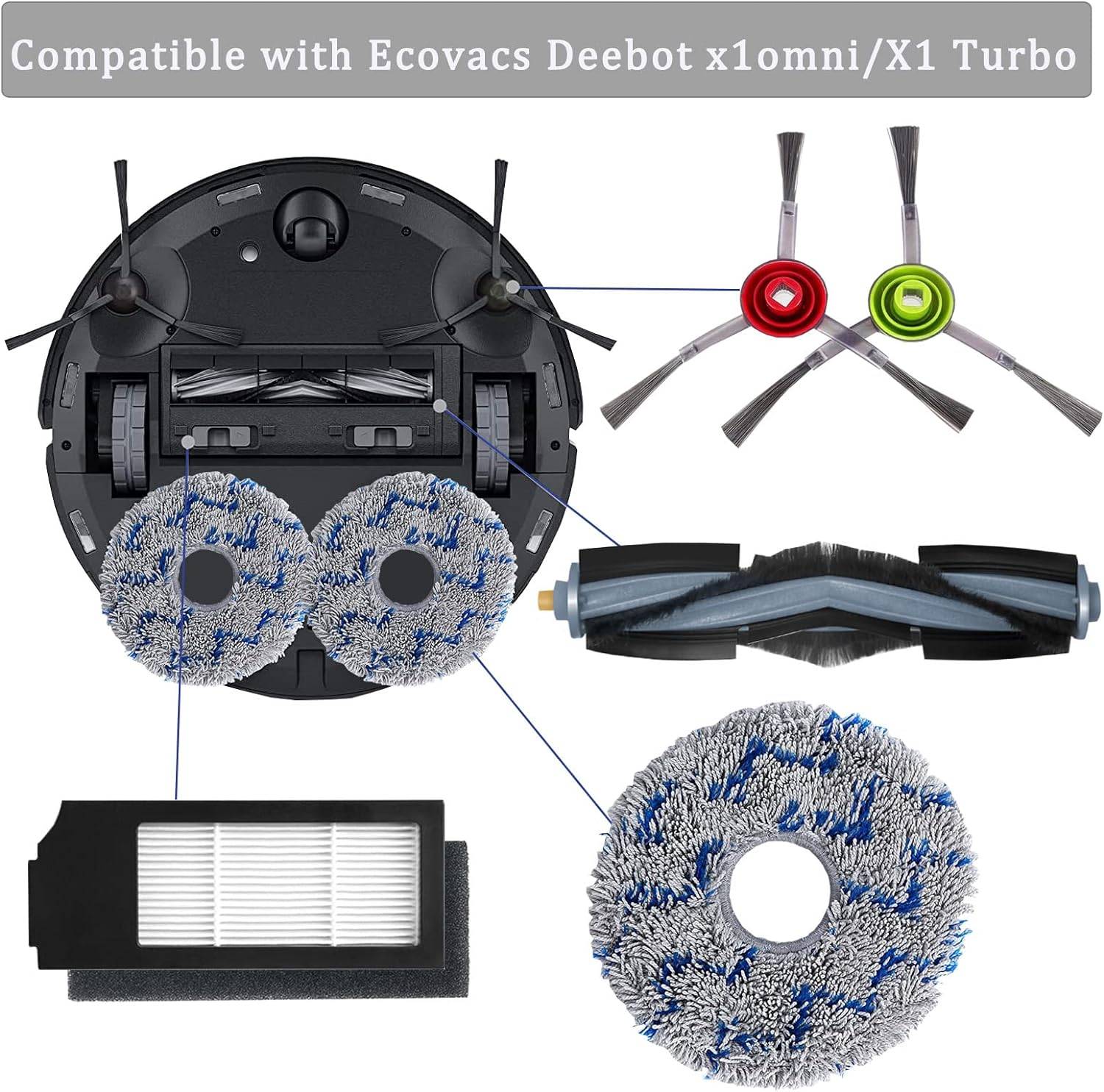 Staubsaugerzubehör für Ecovacs Deebot X1 Omni / X1 e Omni / X1
