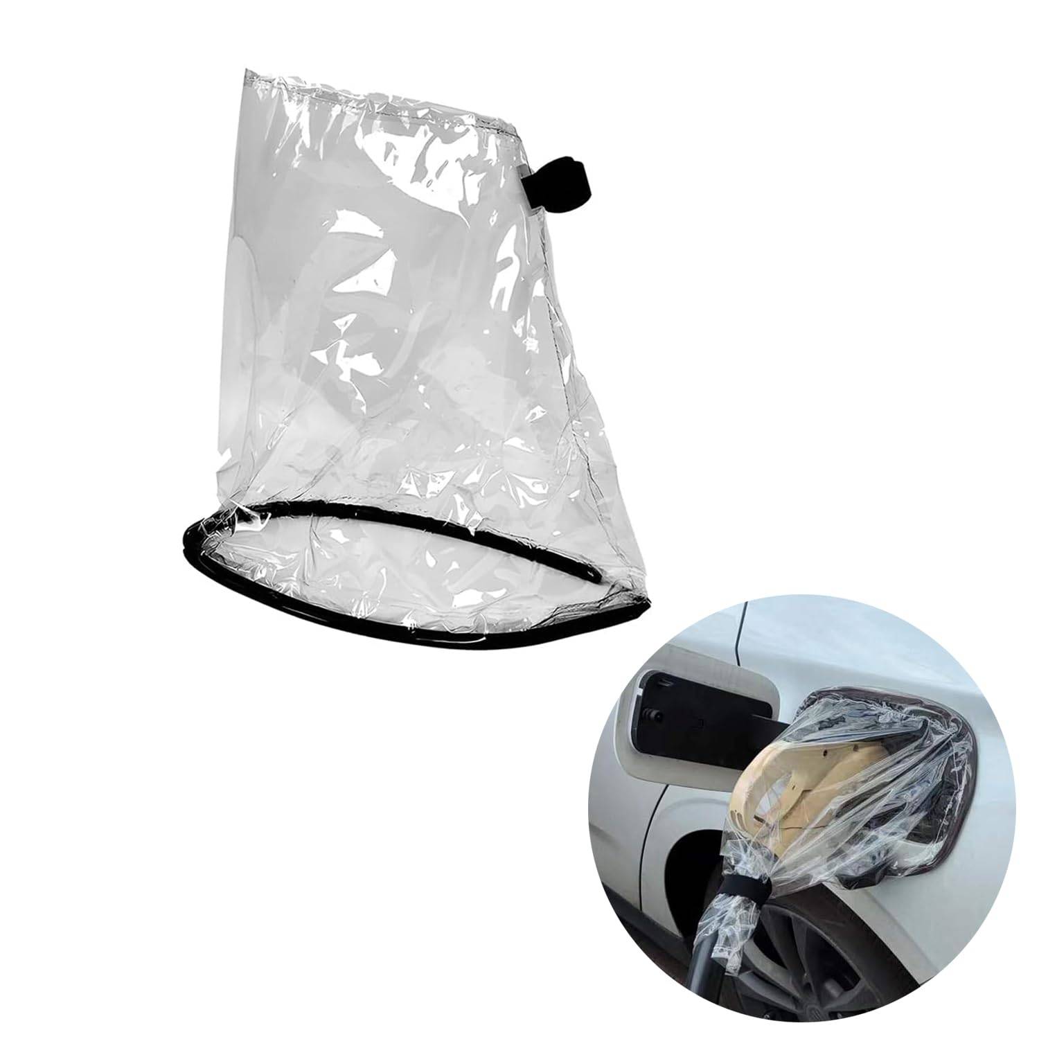 Magnetischer wasserdichter Schutz für Ladesteckdosen an Elektroautos Transparent