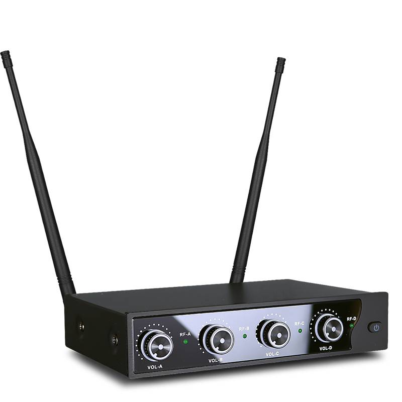 Professionelles Funkmikrofon im 4er-Set mit festem Empfänger