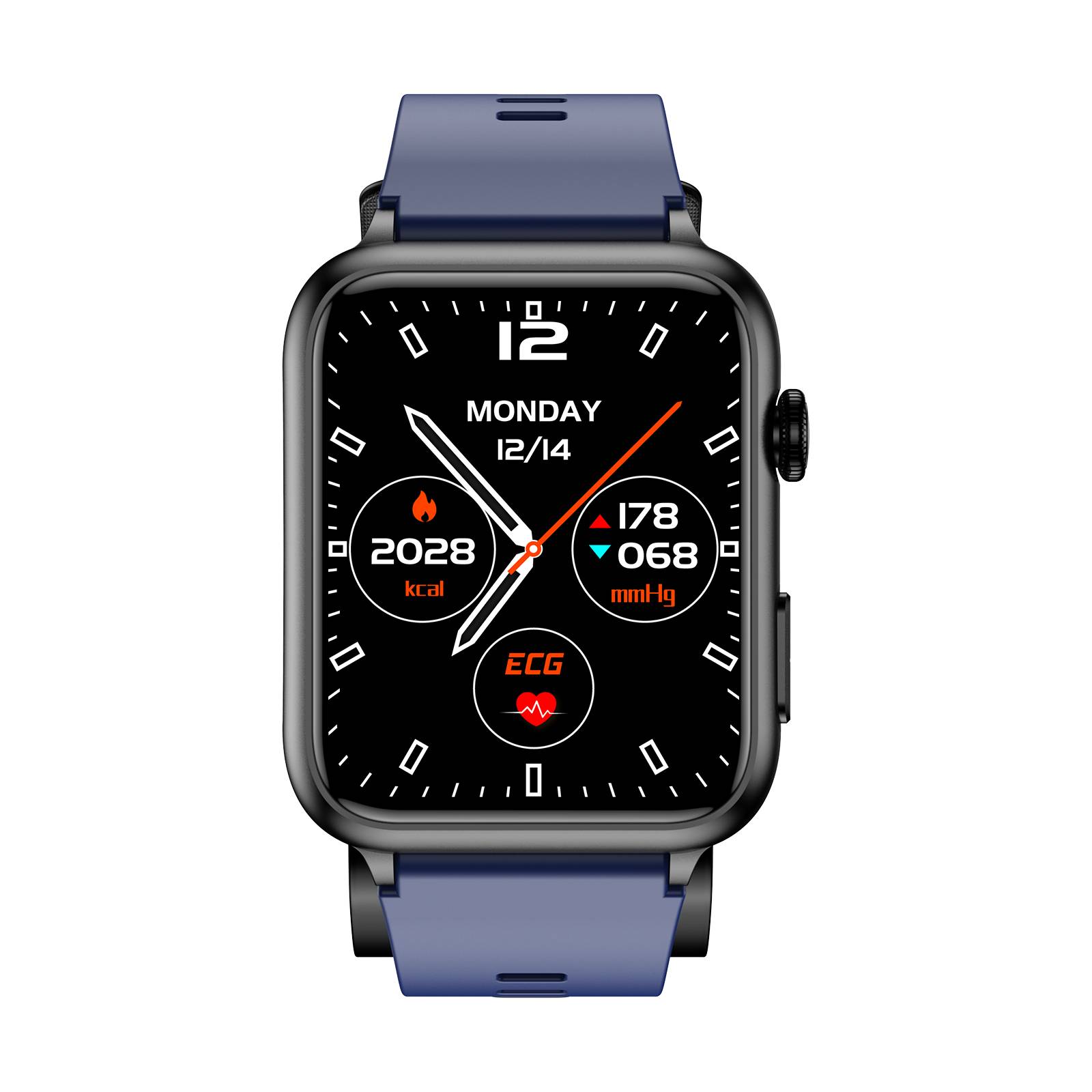 Smartwatch, 1,91-Zoll-Bildschirm, Blutdruck, Herzfrequenz, Blutsauerstoff DarkBlue