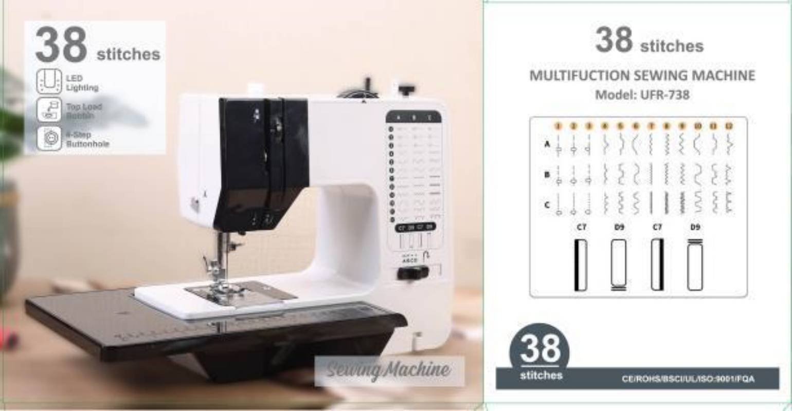Nähmaschine mit Zubehör, 38 Stiche - Perfekt für Einsteiger