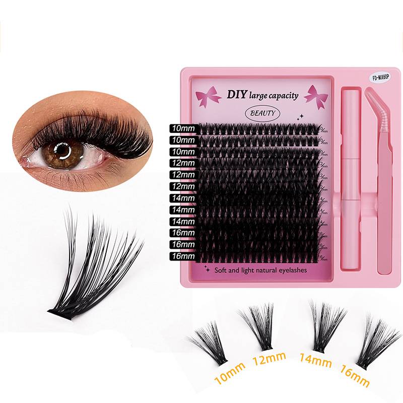 Set mit falschen Wimpern (240 Büschel) – natürlicher Look, wiederverwendbar, DIY-Anwendung Modell 2