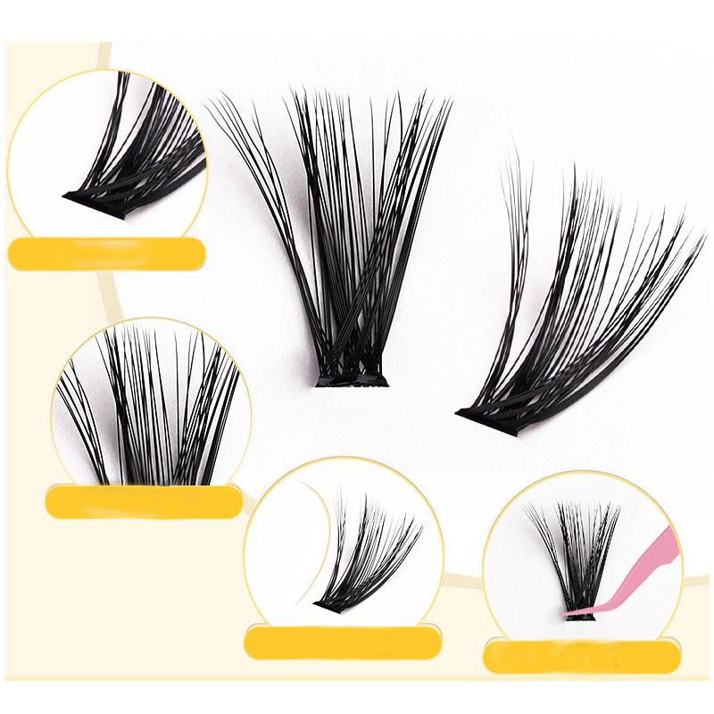 Set mit falschen Wimpern (240 Büschel) – natürlicher Look, wiederverwendbar, DIY-Anwendung Modell 2