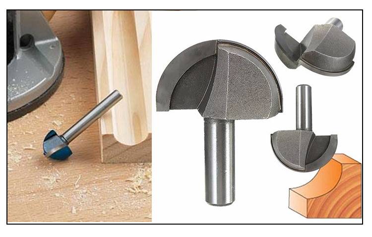 Fräser mit runder Unterseite, 1/4"7/8" (22,2 mm Durchmesser)